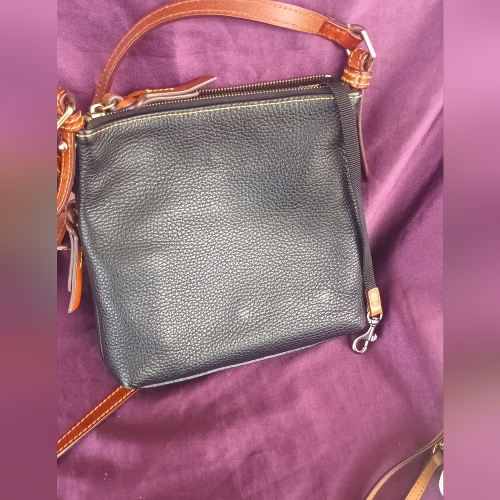 Dooney & Bourke Black Crossbody Bag with Tan Accents - Picture 9 of 14